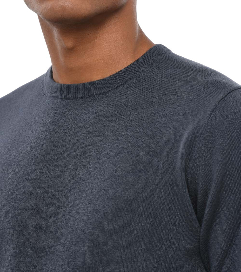 Blue Crew Neck Sweater 4