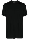 Black Round Neck Solid T-Shirt 1