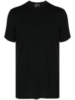 Black Round Neck Solid T-Shirt 1