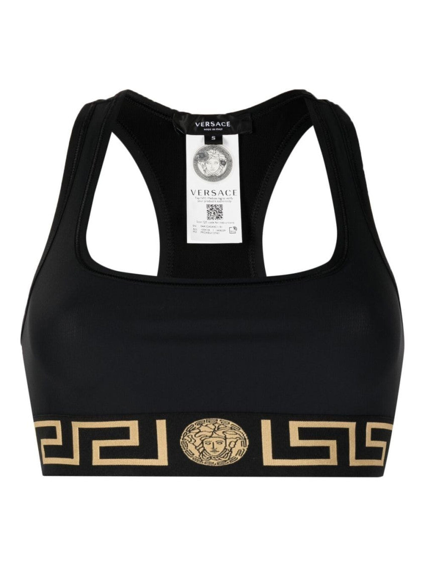 Black Greca Racerback Sports Bra 1