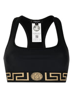 Black Greca Racerback Sports Bra 1