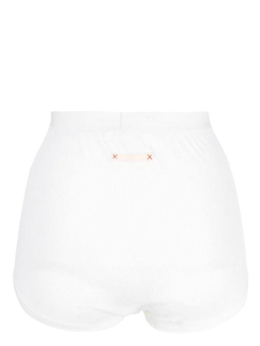 White High-waisted Ribbed Briefs 2