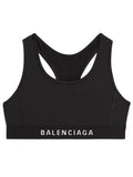 Black Logo Gym Bra 1