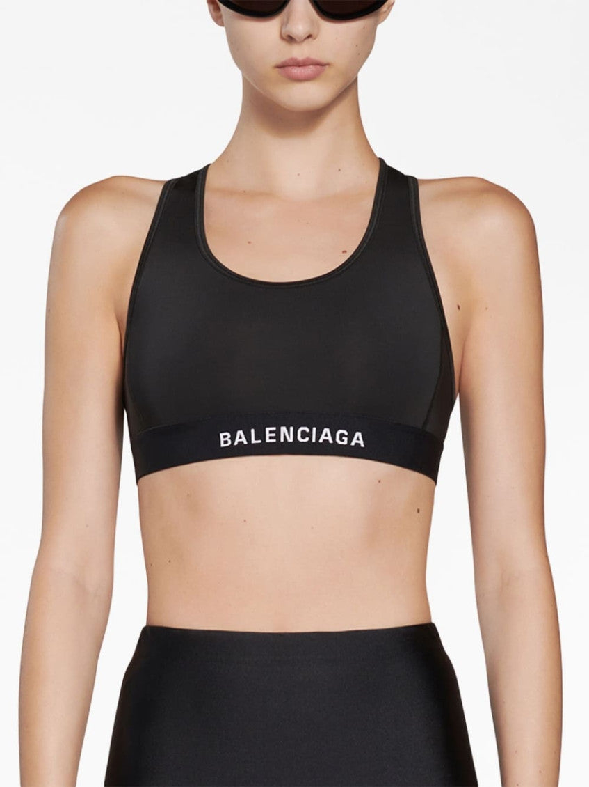 Black Logo Gym Bra 3