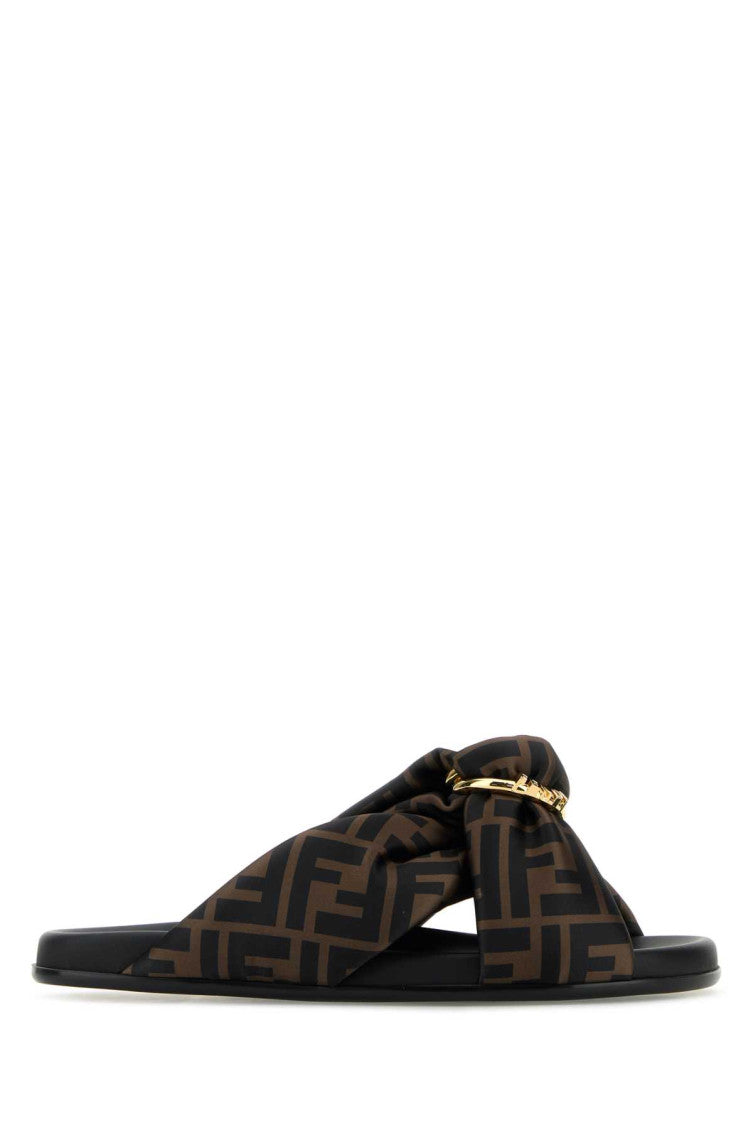 Brown Logo Sandals 1