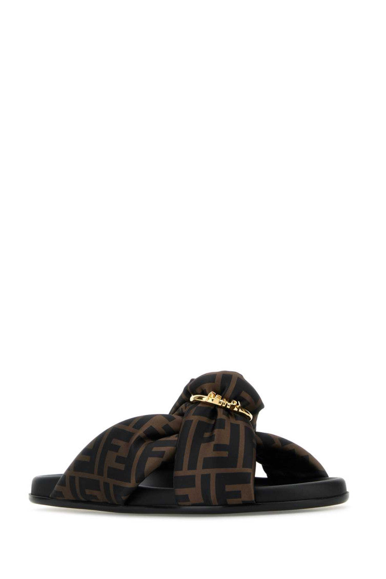 Brown Logo Sandals 2