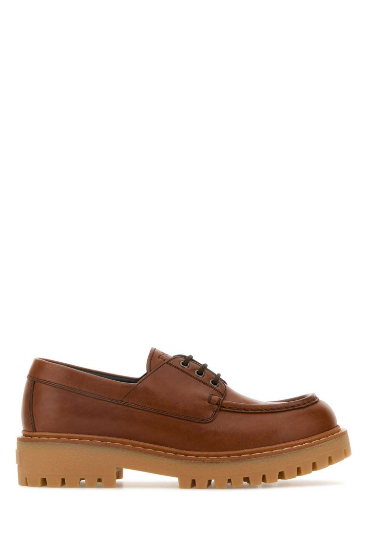 Brown Leather Lace-up Shoes 1