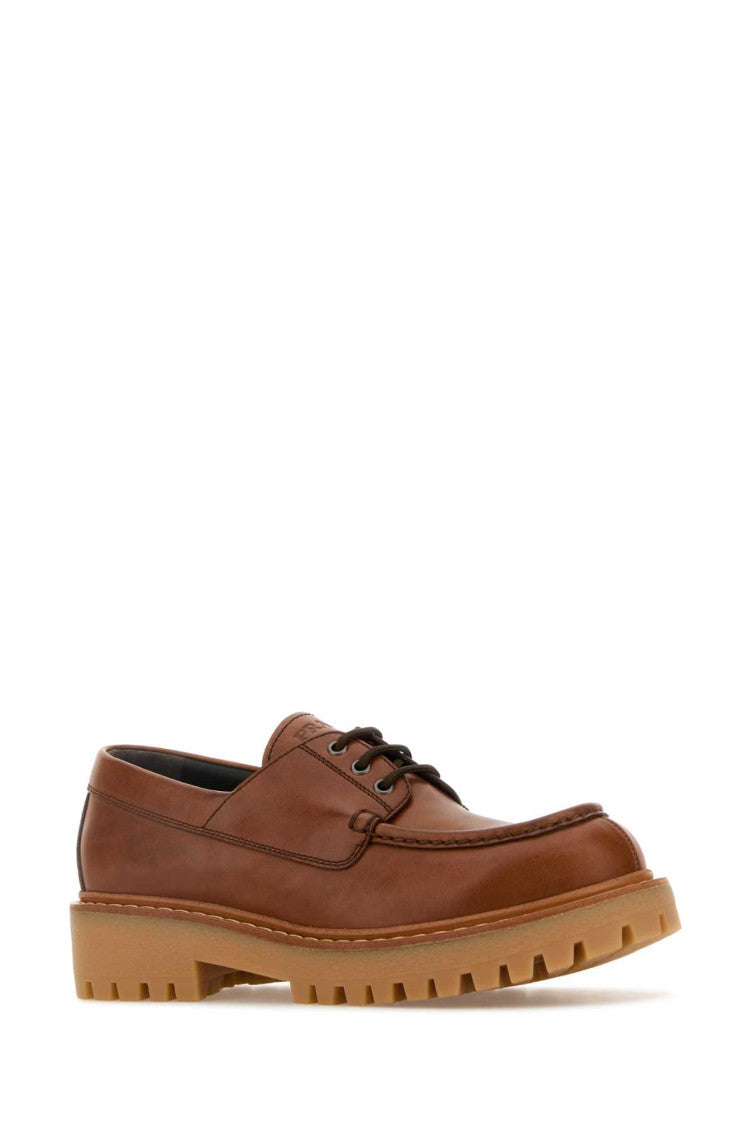 Brown Leather Lace-up Shoes 2