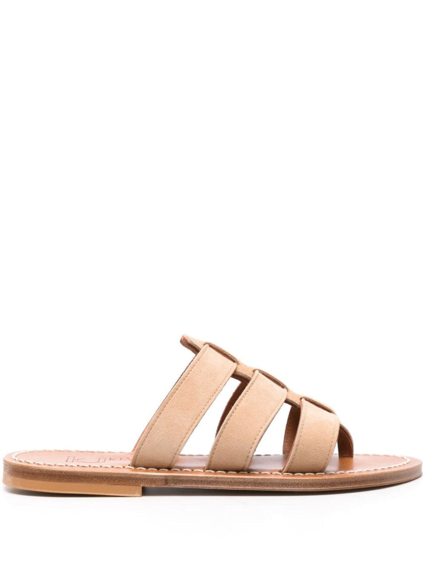 Beige Slip-On Sandals 1