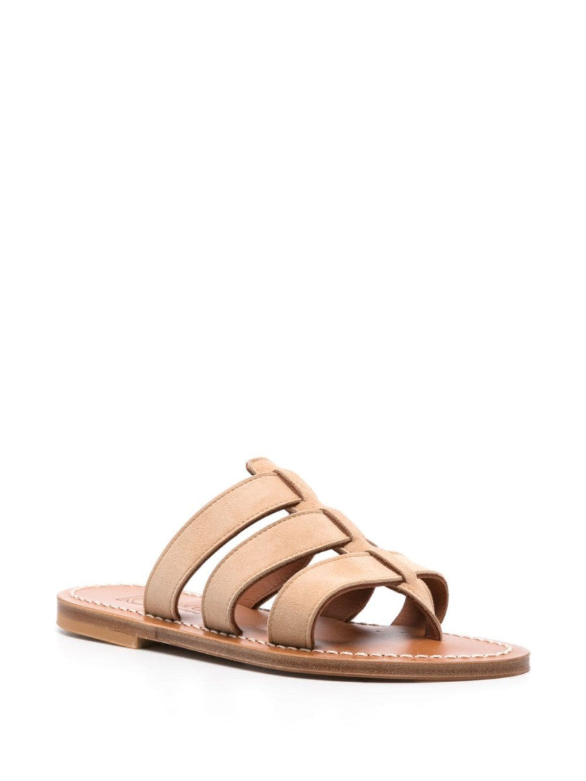 Beige Slip-On Sandals 4