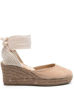Taupe Suede Low Wedges 1