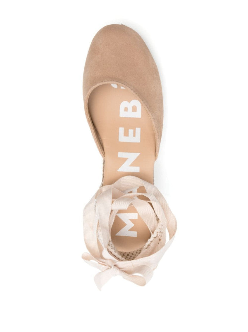 Taupe Suede Low Wedges 2
