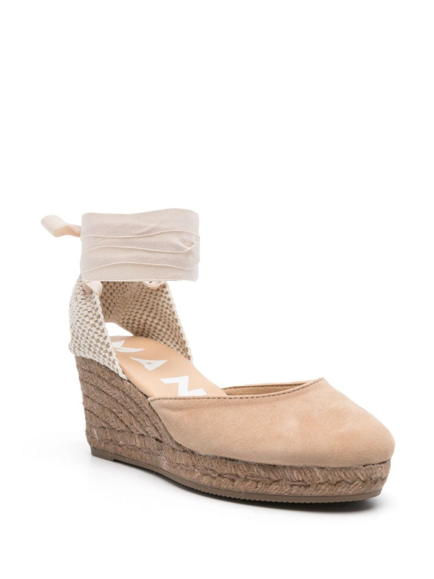 Taupe Suede Low Wedges 4