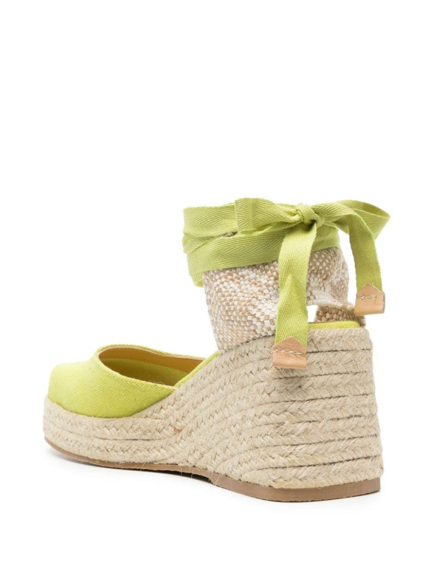 Yellow Raffia Wedges 3