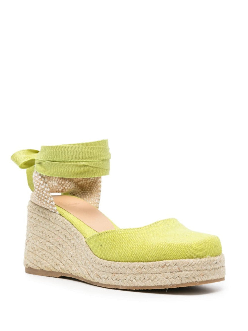 Yellow Raffia Wedges 4