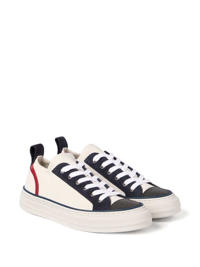 White Color Block Sneaker 2