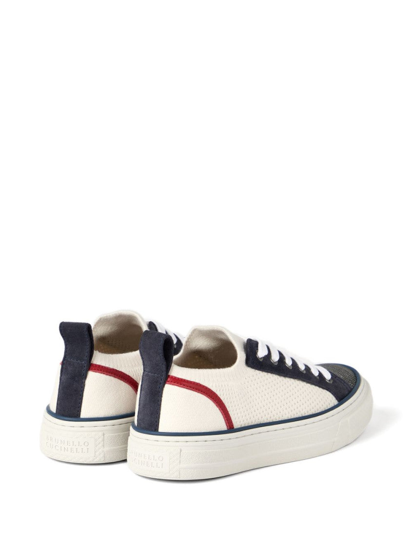 White Color Block Sneaker 3