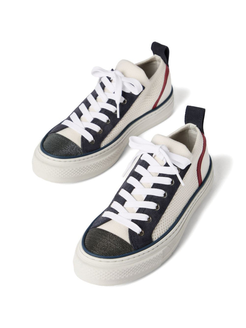 White Color Block Sneaker 4