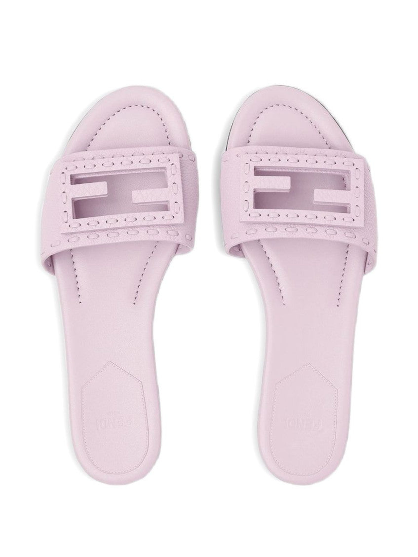 Pink Leather Flats 4
