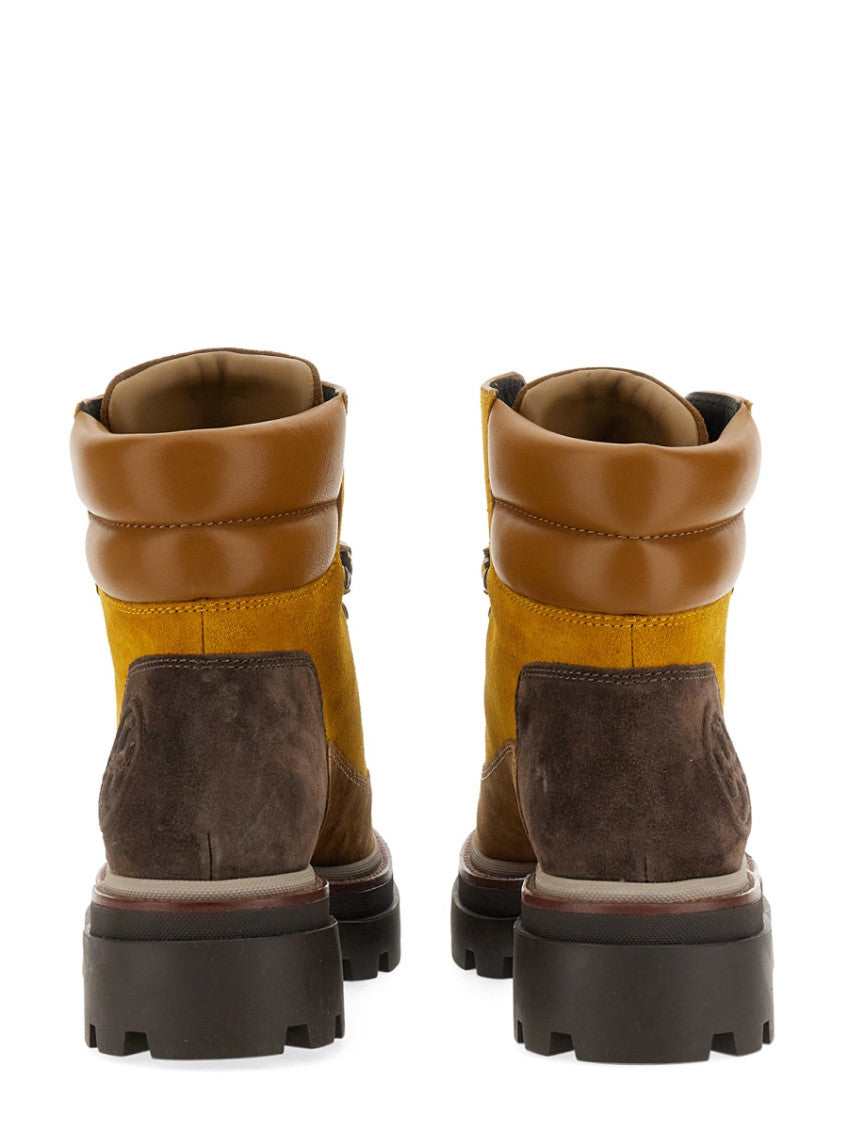 Beige Lace Up Boots 3