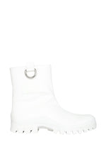 White Logo Boots 1