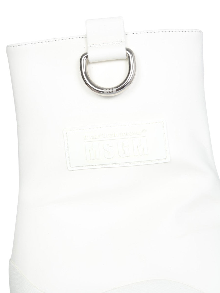 White Logo Boots 3