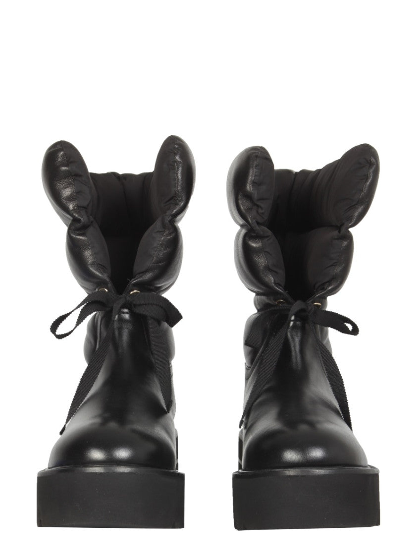 Black Lace Up Boots 2