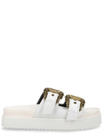 White Solid Open Toe Sandals 1