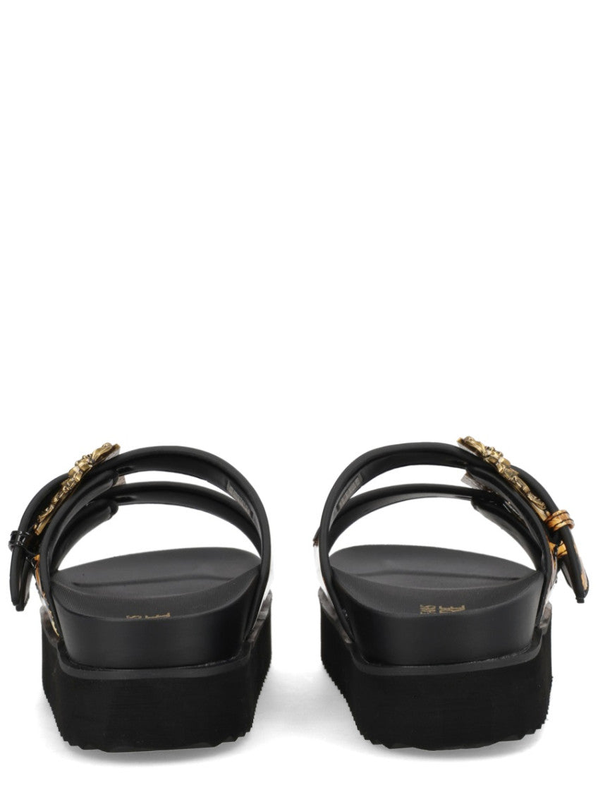 Black Printed Sandals 4