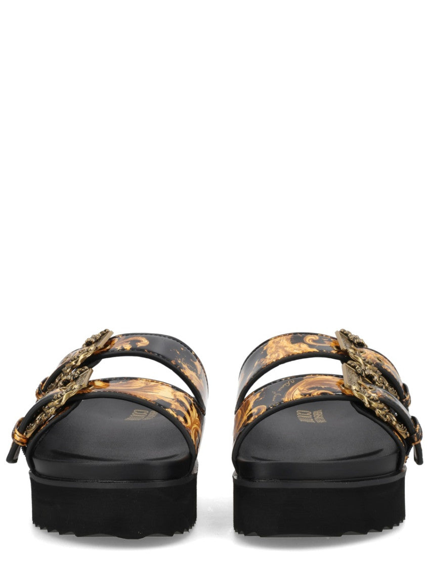 Black Printed Sandals 5