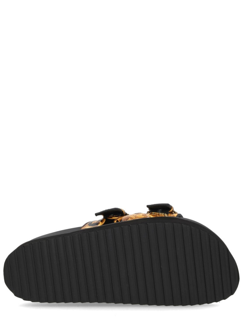 Black Printed Sandals 6