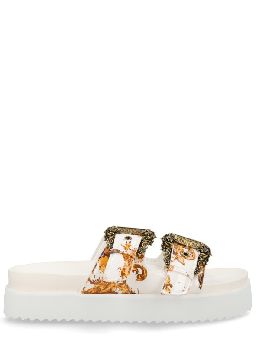 White Printed Sandals 1