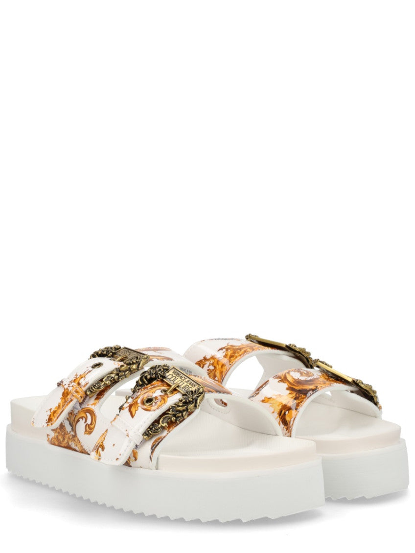 White Printed Sandals 2