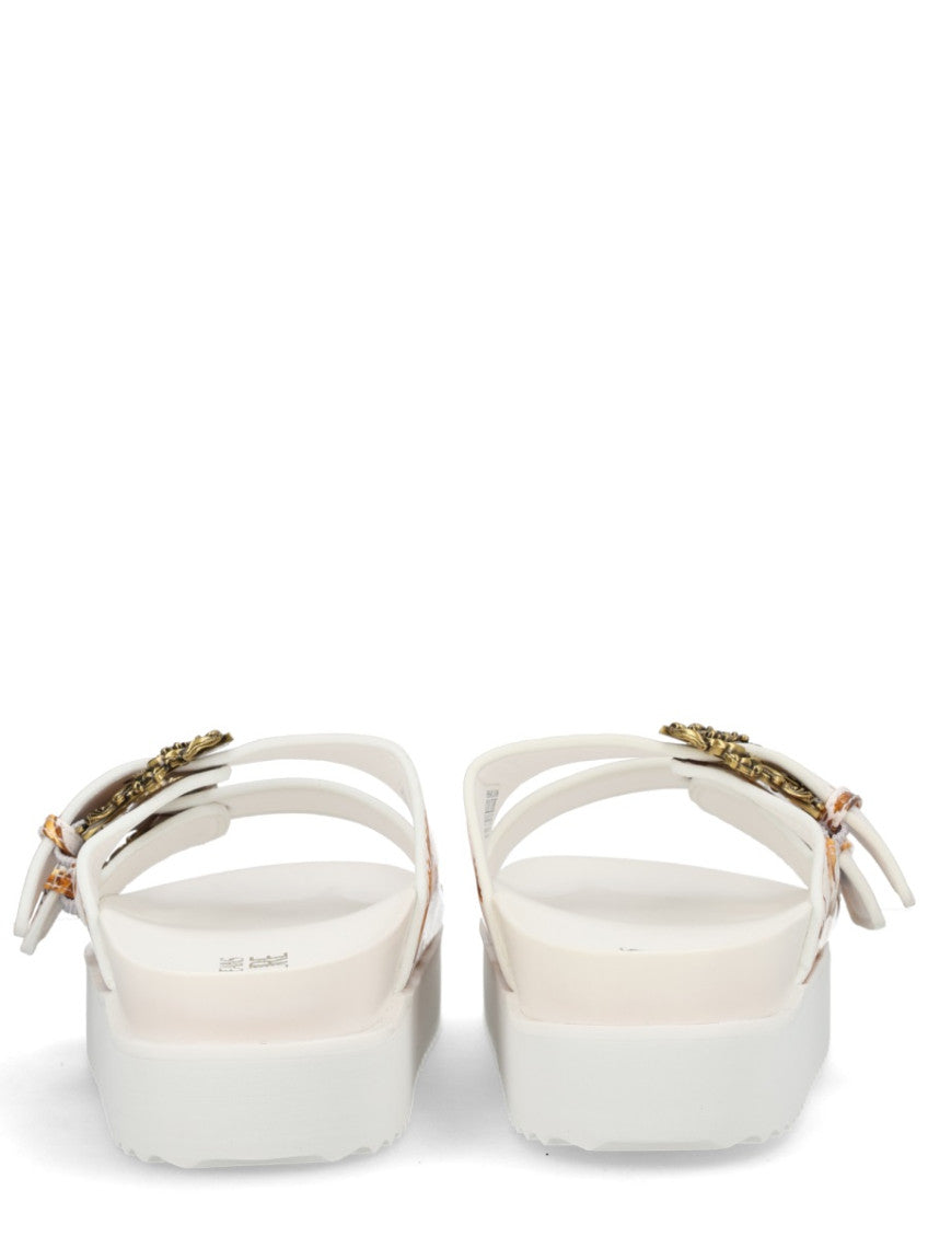 White Printed Sandals 4