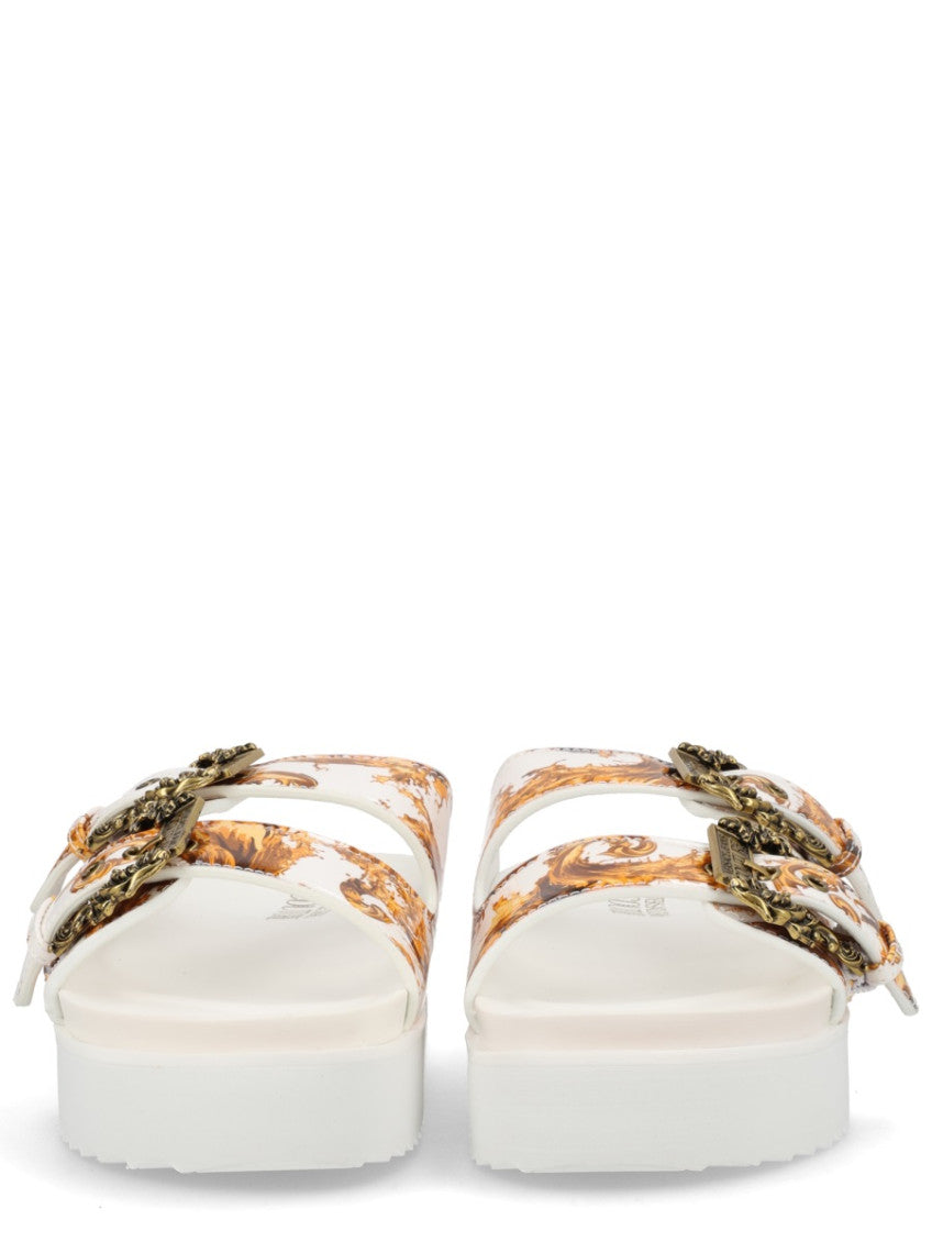White Printed Sandals 5