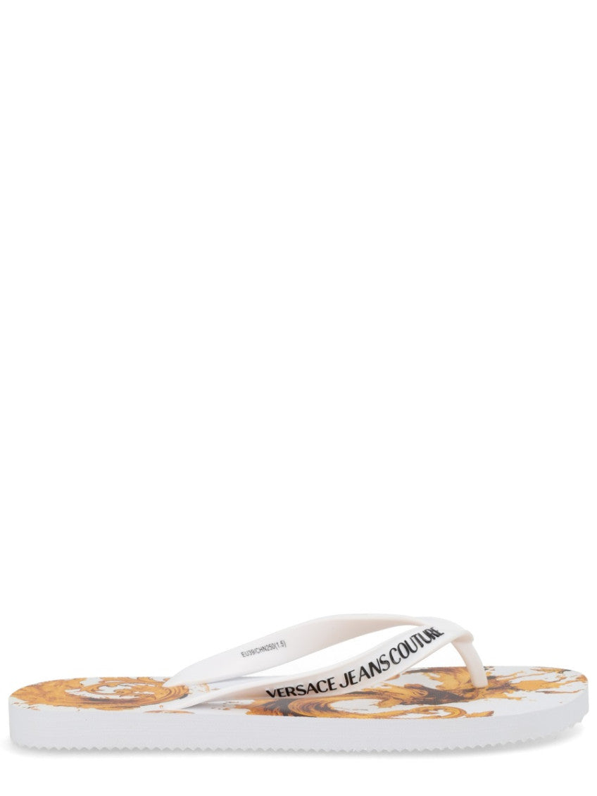 White Logo Slippers 1