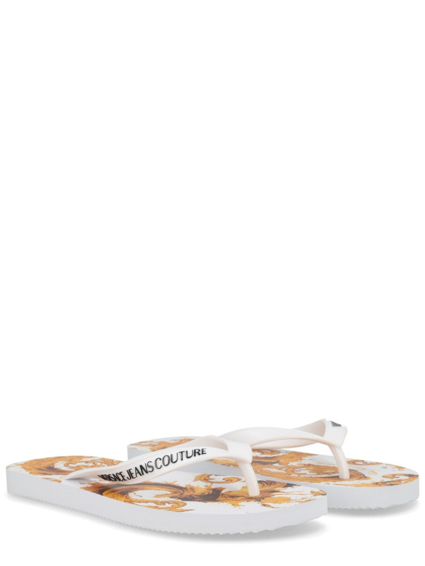White Logo Slippers 2