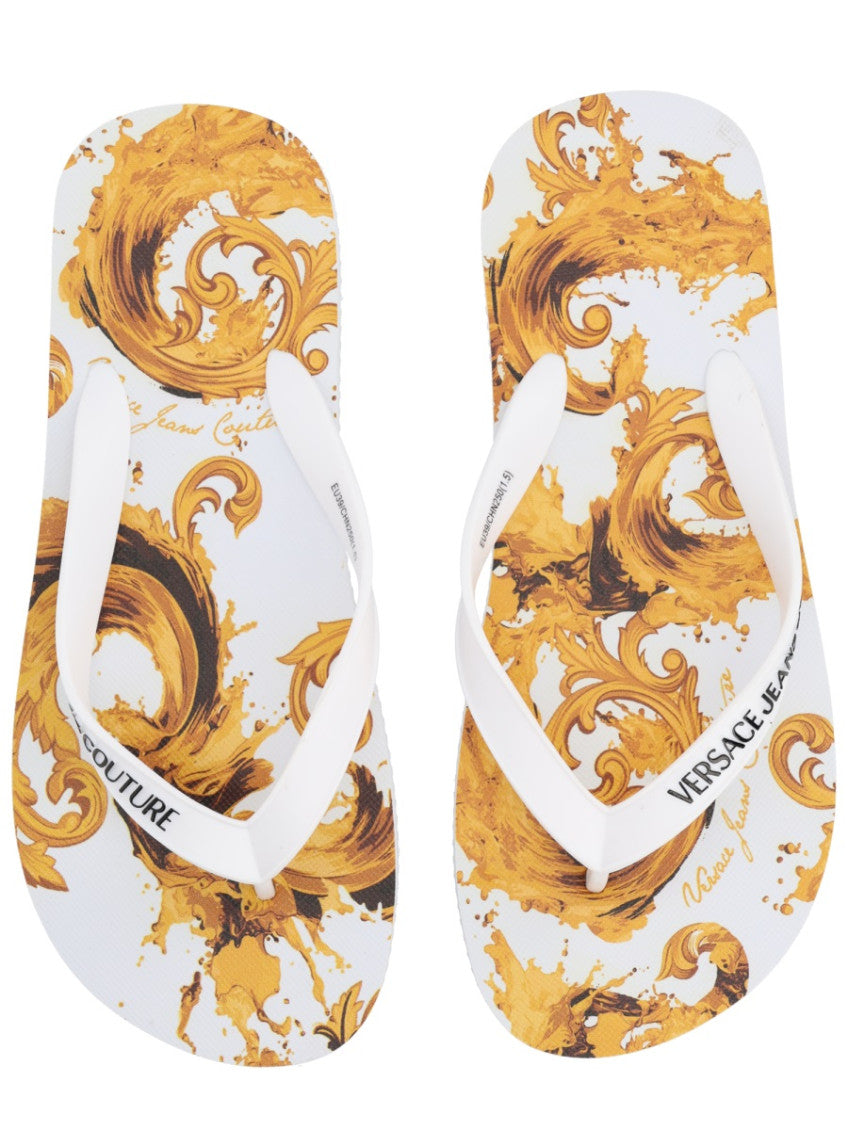 White Logo Slippers 3