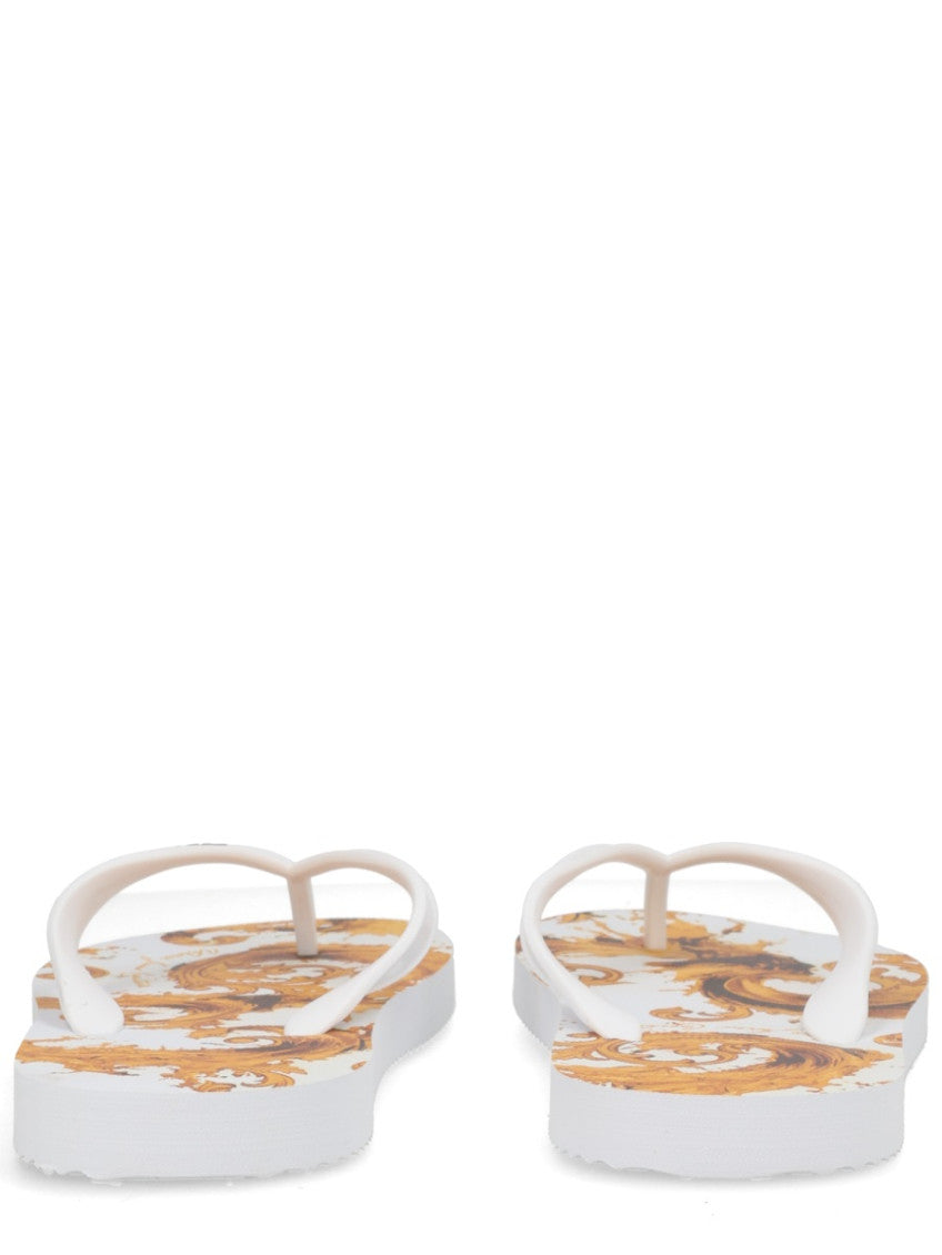 White Logo Slippers 4