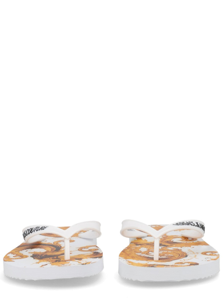 White Logo Slippers 5