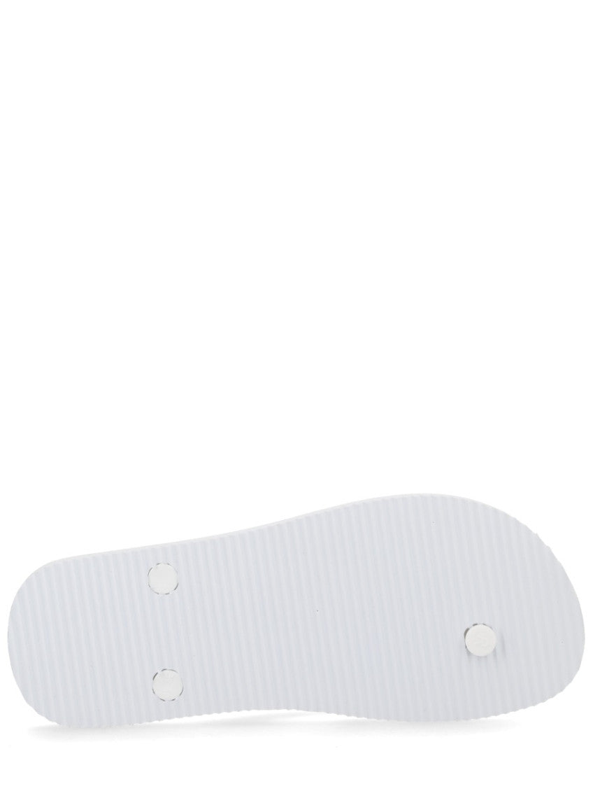 White Logo Slippers 6