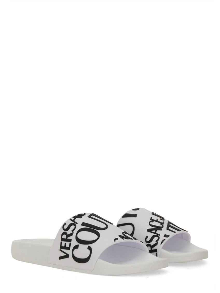 White Open Toe Slides 2