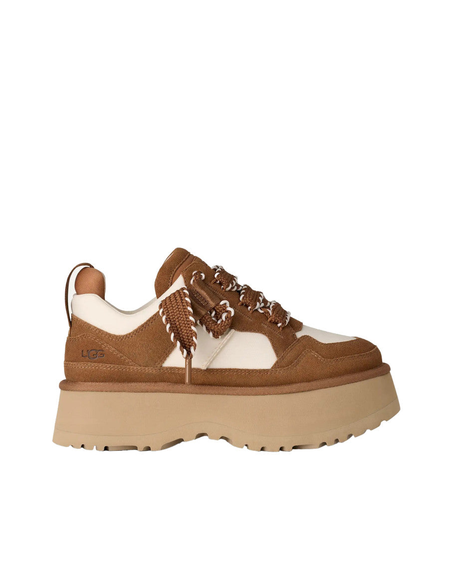 Brown Color Block Sneakers 1