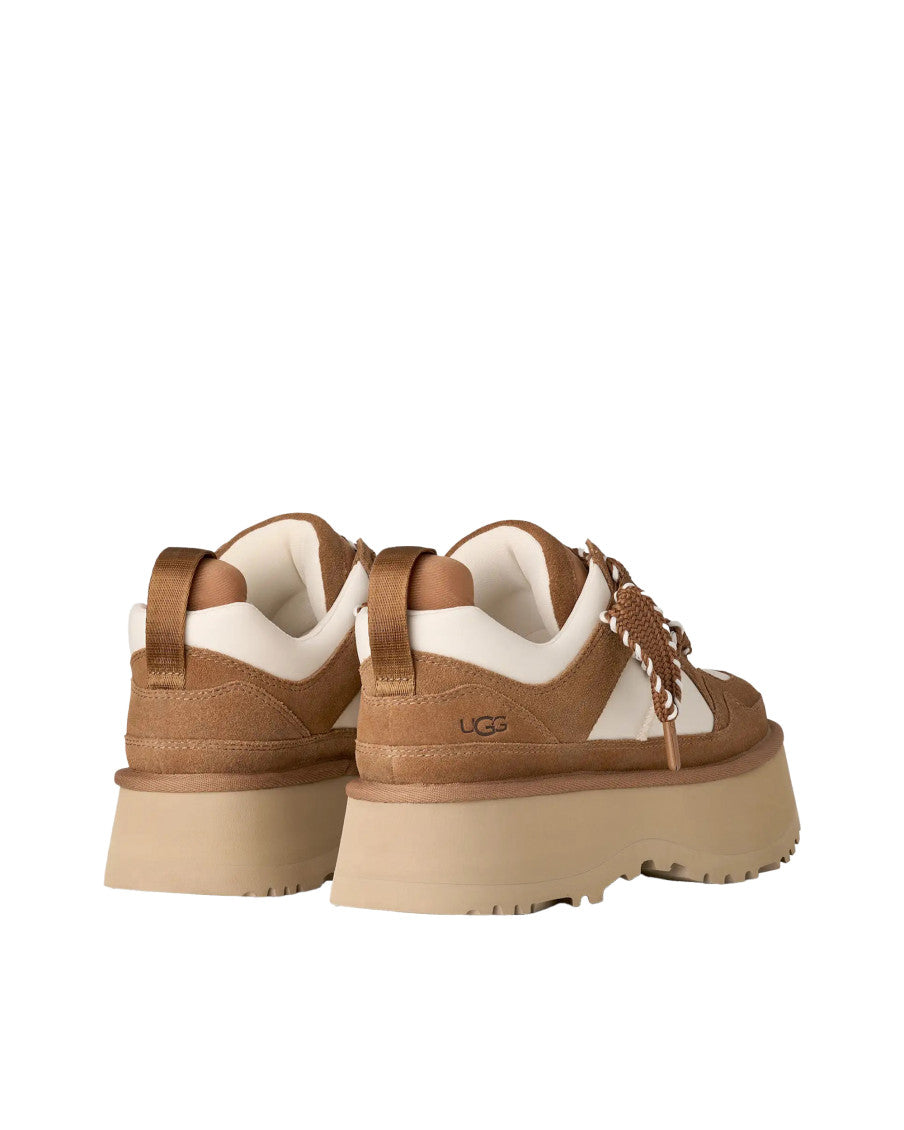 Brown Color Block Sneakers 2