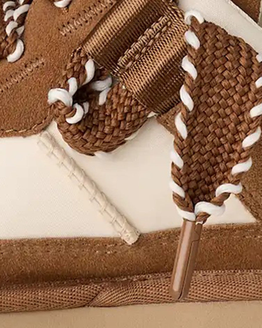 Brown Color Block Sneakers 3