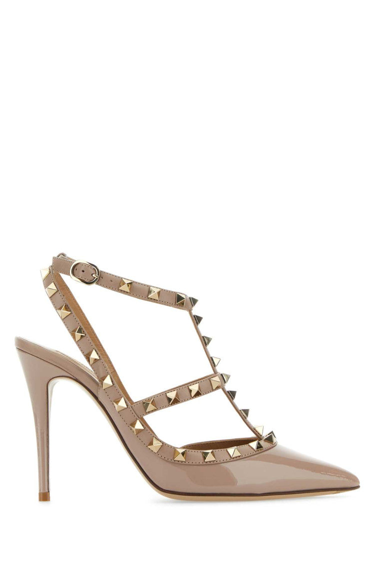 Beige Studded Pumps 1