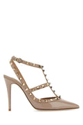 Beige Studded Pumps 1
