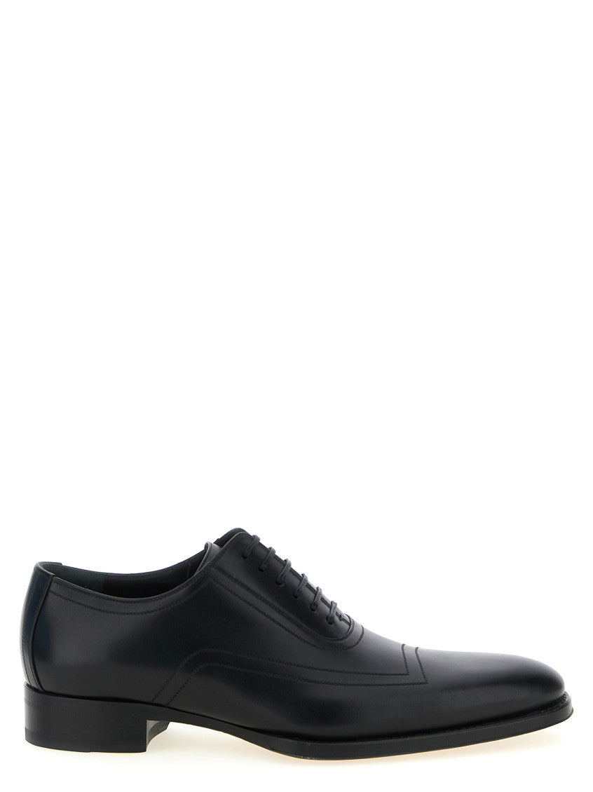 Black Leather Lace up Shoes 1