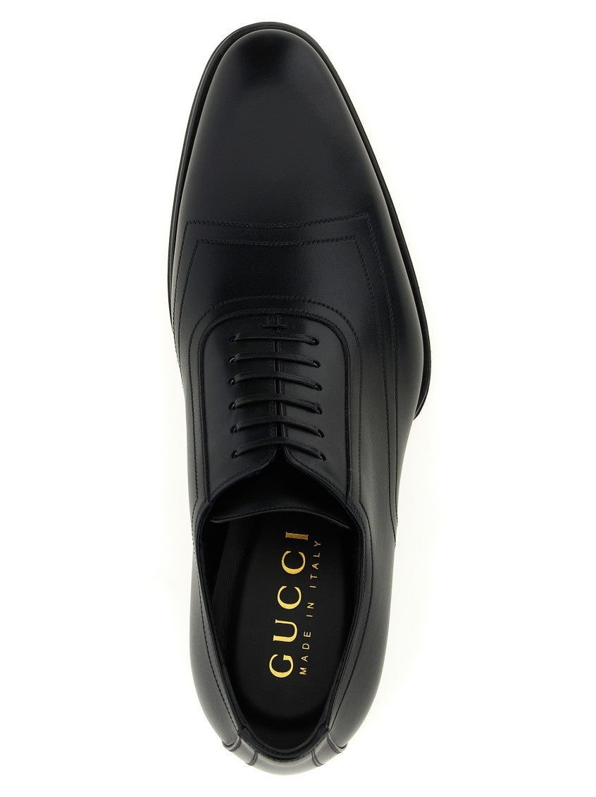 Black Leather Lace up Shoes 4