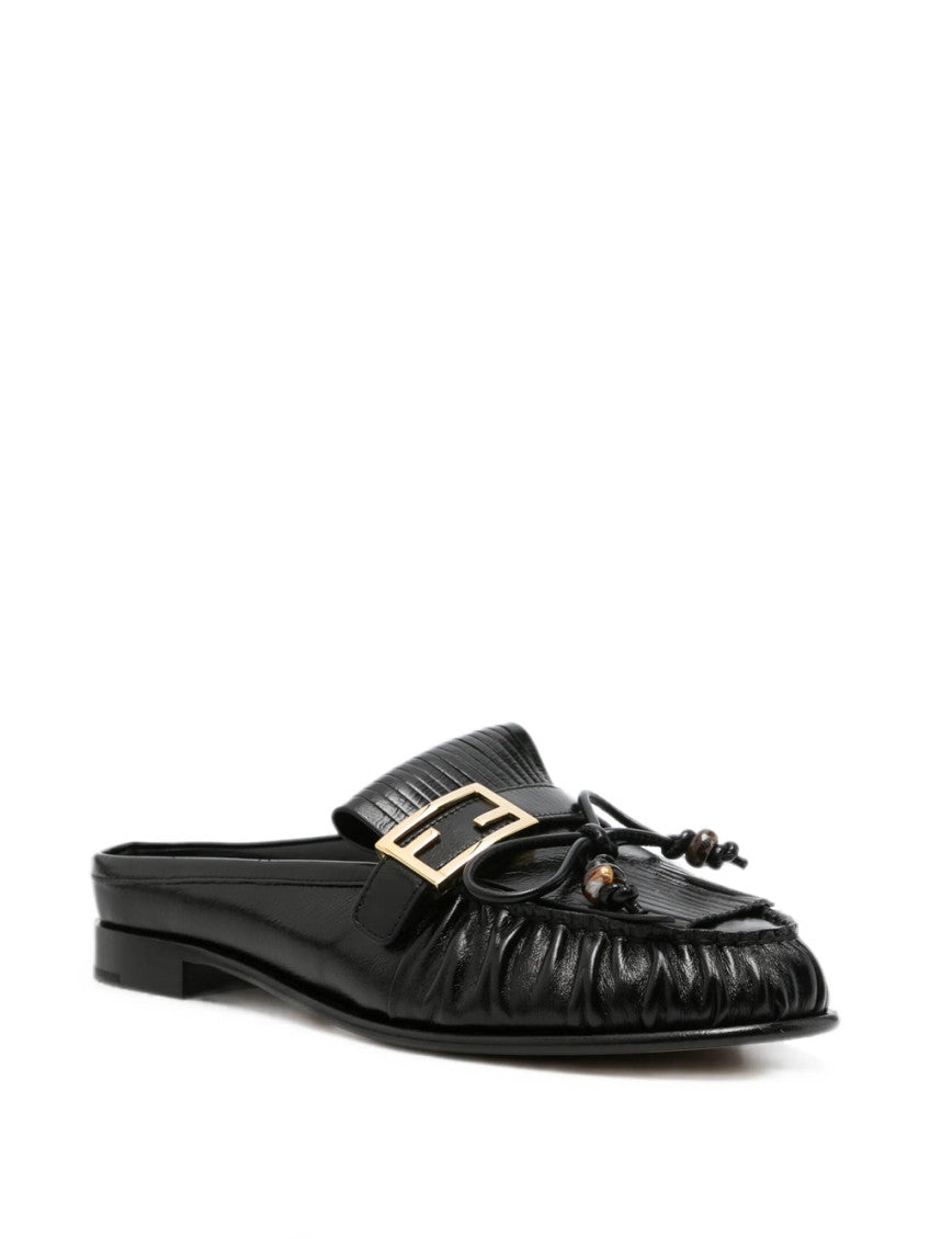 Black Slip On Mules 2